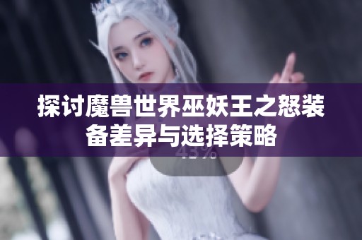 探讨魔兽世界巫妖王之怒装备差异与选择策略