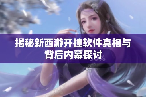 揭秘新西游开挂软件真相与背后内幕探讨