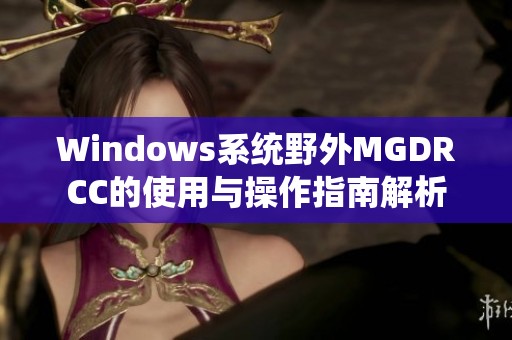 Windows系统野外MGDRCC的使用与操作指南解析