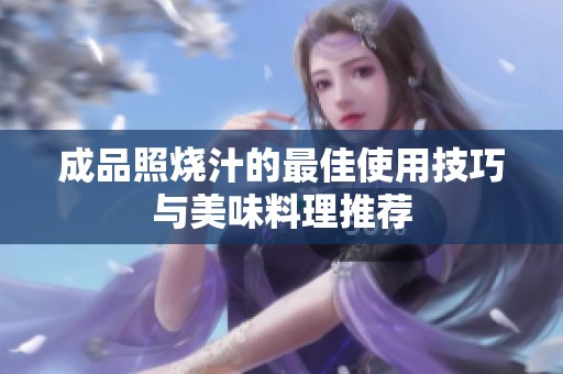 成品照烧汁的最佳使用技巧与美味料理推荐