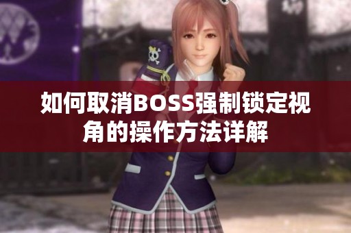 如何取消BOSS强制锁定视角的操作方法详解