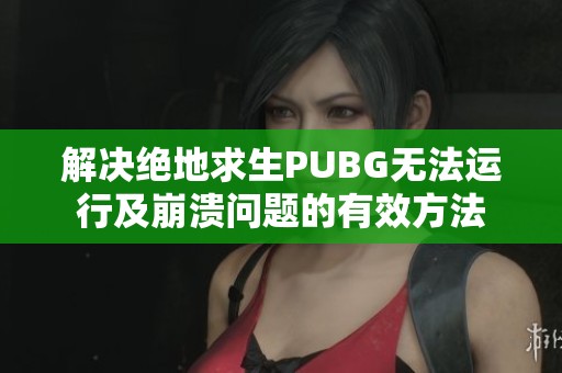 解决绝地求生PUBG无法运行及崩溃问题的有效方法
