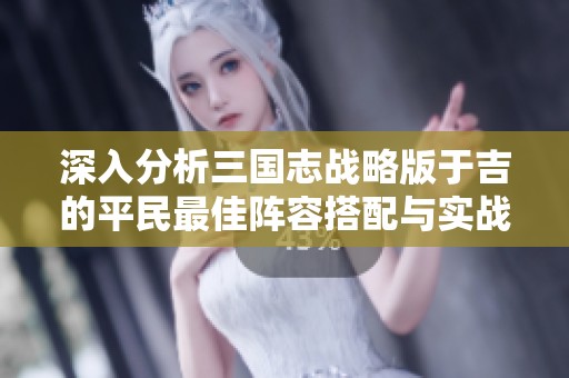 深入分析三国志战略版于吉的平民最佳阵容搭配与实战策略