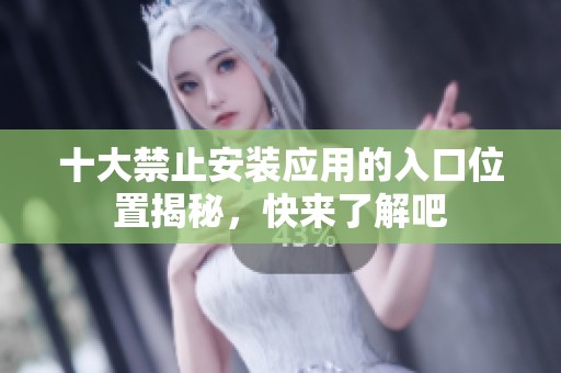 十大禁止安装应用的入口位置揭秘，快来了解吧
