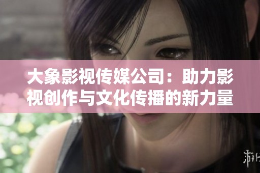 大象影视传媒公司：助力影视创作与文化传播的新力量