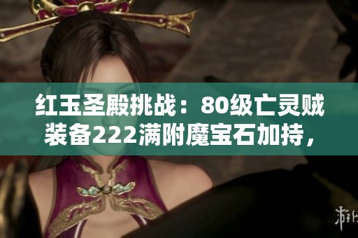 红玉圣殿挑战：80级亡灵贼装备222满附魔宝石加持，装备2000金币