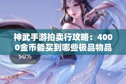 神武手游拍卖行攻略：4000金币能买到哪些极品物品