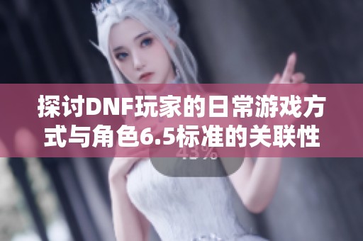 探讨DNF玩家的日常游戏方式与角色6.5标准的关联性