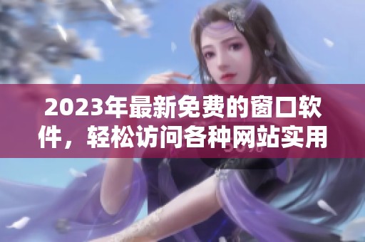 2023年最新免费的窗口软件，轻松访问各种网站实用技巧