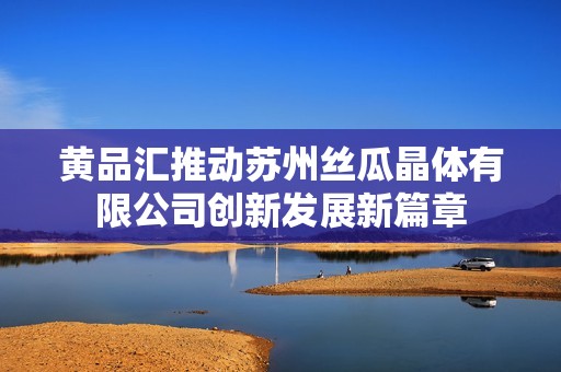 黄品汇推动苏州丝瓜晶体有限公司创新发展新篇章