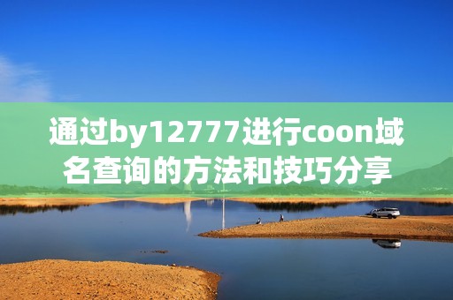 通过by12777进行coon域名查询的方法和技巧分享