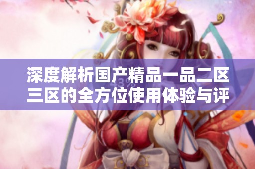 深度解析国产精品一品二区三区的全方位使用体验与评测