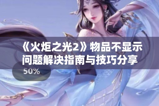 《火炬之光2》物品不显示问题解决指南与技巧分享