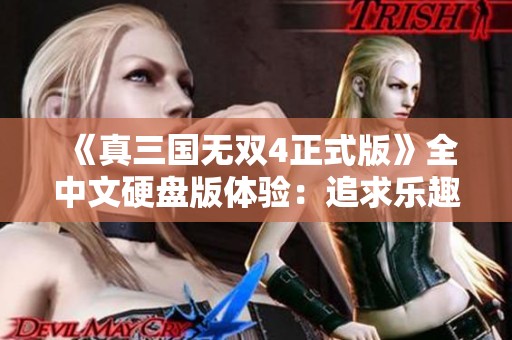 《真三国无双4正式版》全中文硬盘版体验：追求乐趣与满足感