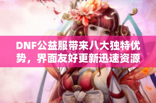 DNF公益服带来八大独特优势，界面友好更新迅速资源多样化