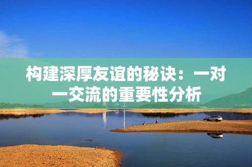 构建深厚友谊的秘诀：一对一交流的重要性分析