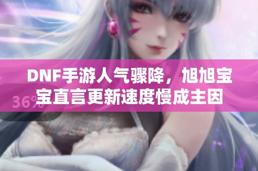 DNF手游人气骤降，旭旭宝宝直言更新速度慢成主因