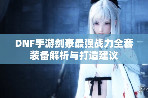 DNF手游剑豪最强战力全套装备解析与打造建议
