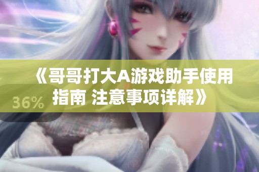 《哥哥打大A游戏助手使用指南 注意事项详解》