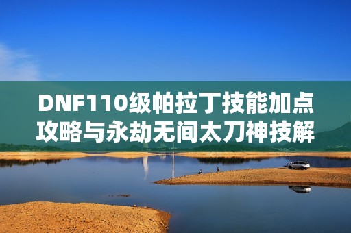 DNF110级帕拉丁技能加点攻略与永劫无间太刀神技解析