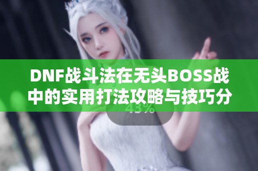 DNF战斗法在无头BOSS战中的实用打法攻略与技巧分享