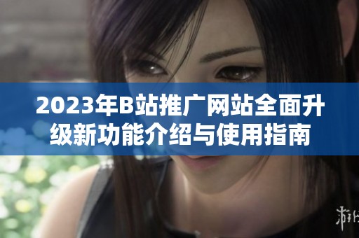 2023年B站推广网站全面升级新功能介绍与使用指南