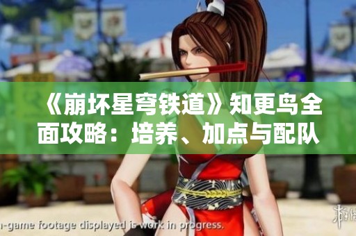 《崩坏星穹铁道》知更鸟全面攻略：培养、加点与配队策略解析