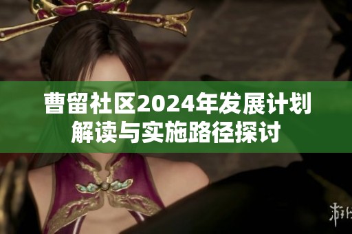 曹留社区2024年发展计划解读与实施路径探讨