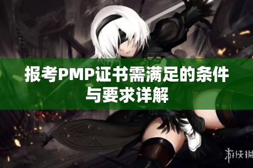 报考PMP证书需满足的条件与要求详解