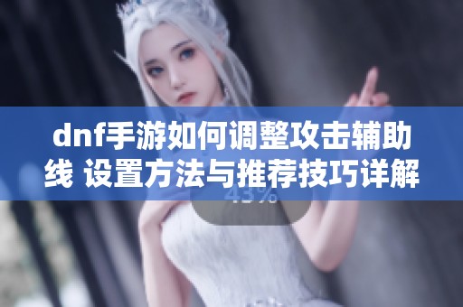 dnf手游如何调整攻击辅助线 设置方法与推荐技巧详解