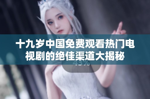 十九岁中国免费观看热门电视剧的绝佳渠道大揭秘