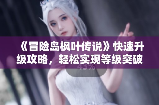《冒险岛枫叶传说》快速升级攻略，轻松实现等级突破秘籍大揭秘！