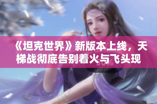 《坦克世界》新版本上线，天梯战彻底告别着火与飞头现象