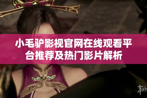 小毛驴影视官网在线观看平台推荐及热门影片解析