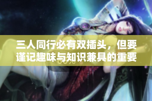 三人同行必有双插头，但要谨记趣味与知识兼具的重要性