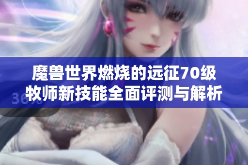 魔兽世界燃烧的远征70级牧师新技能全面评测与解析