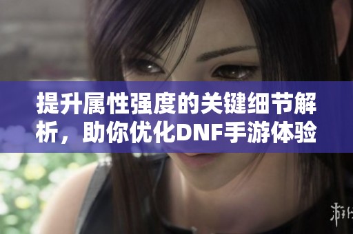 提升属性强度的关键细节解析，助你优化DNF手游体验
