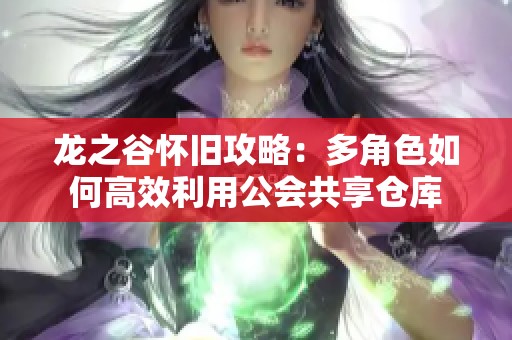 龙之谷怀旧攻略：多角色如何高效利用公会共享仓库