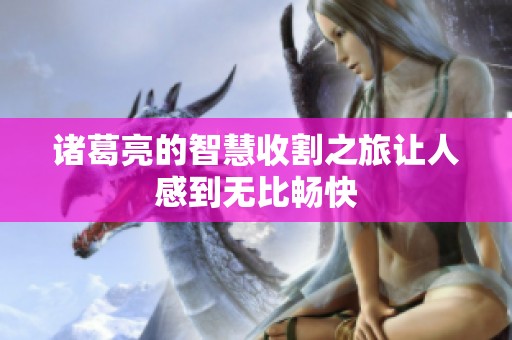 诸葛亮的智慧收割之旅让人感到无比畅快