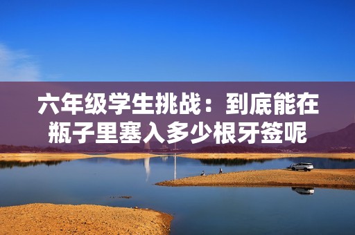 六年级学生挑战：到底能在瓶子里塞入多少根牙签呢