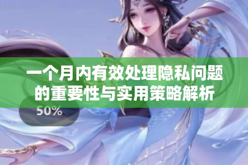 一个月内有效处理隐私问题的重要性与实用策略解析