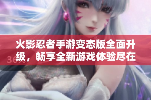 火影忍者手游变态版全面升级，畅享全新游戏体验尽在维特游戏网