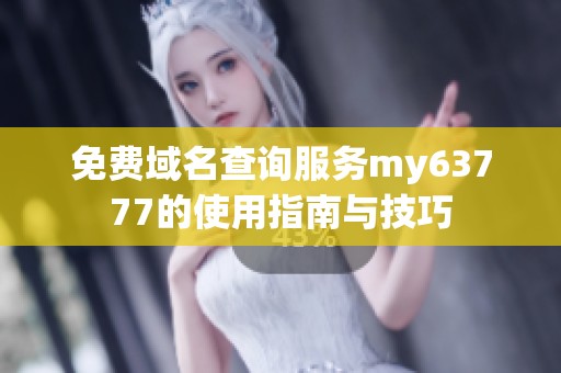 免费域名查询服务my63777的使用指南与技巧