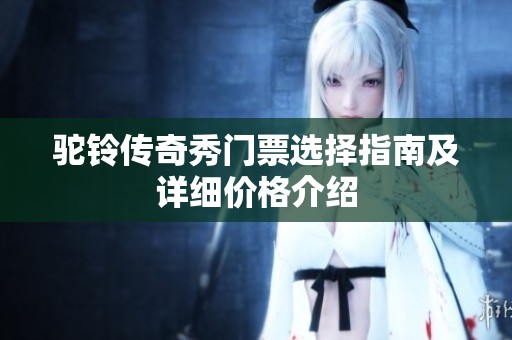 驼铃传奇秀门票选择指南及详细价格介绍