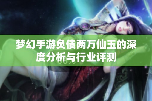梦幻手游负债两万仙玉的深度分析与行业评测