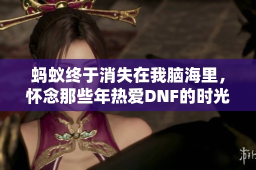 蚂蚁终于消失在我脑海里，怀念那些年热爱DNF的时光