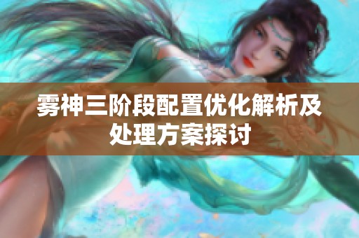 雾神三阶段配置优化解析及处理方案探讨