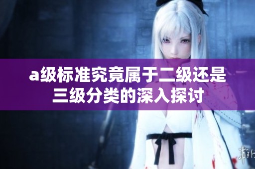a级标准究竟属于二级还是三级分类的深入探讨