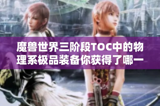 魔兽世界三阶段TOC中的物理系极品装备你获得了哪一件？