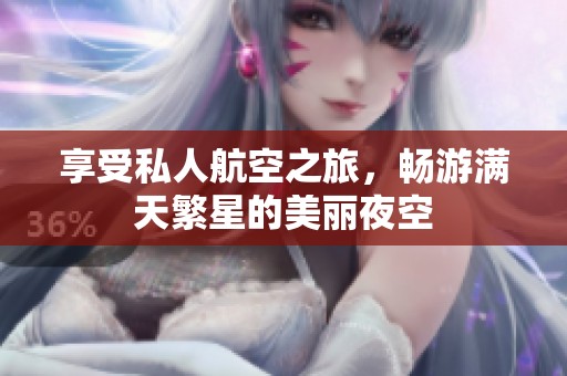享受私人航空之旅，畅游满天繁星的美丽夜空